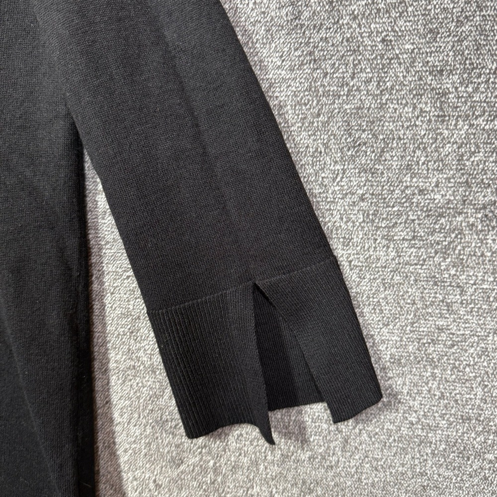 89th & Madison Top Womens XL Black Crisscross V-Neck 3/4 Sleeve Knit Sweater - Picture 3 of 7